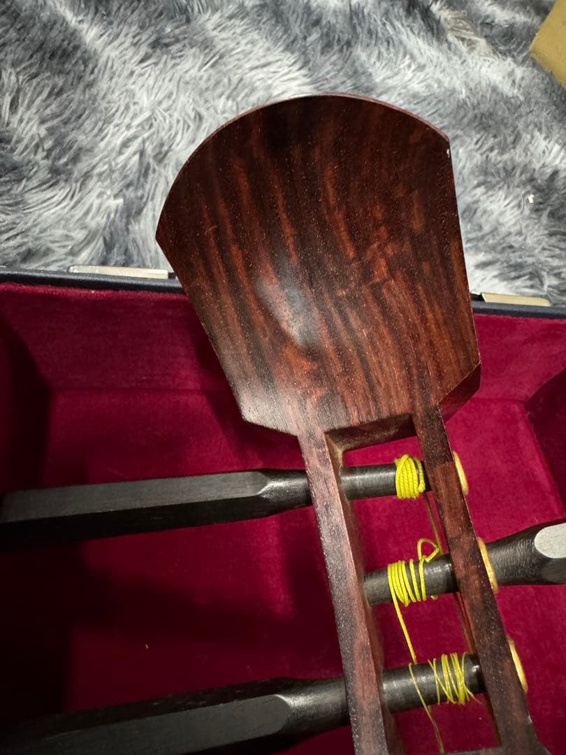 和楽器 三味線 弦楽器 鼈甲撥 天然素材 金細 綾杉胴 金具k9