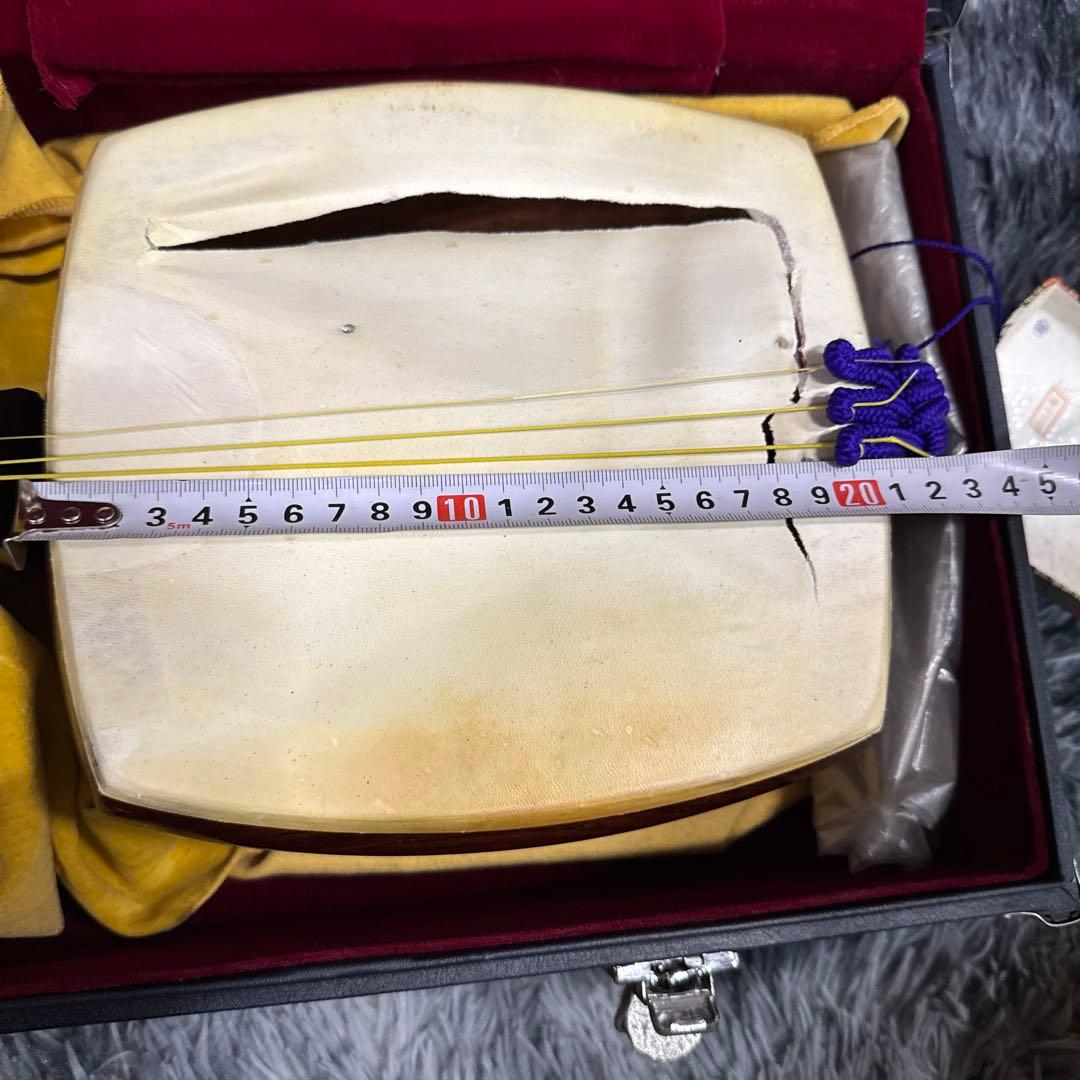 和楽器 三味線 弦楽器 鼈甲撥 天然素材 金細 綾杉胴 金具k9