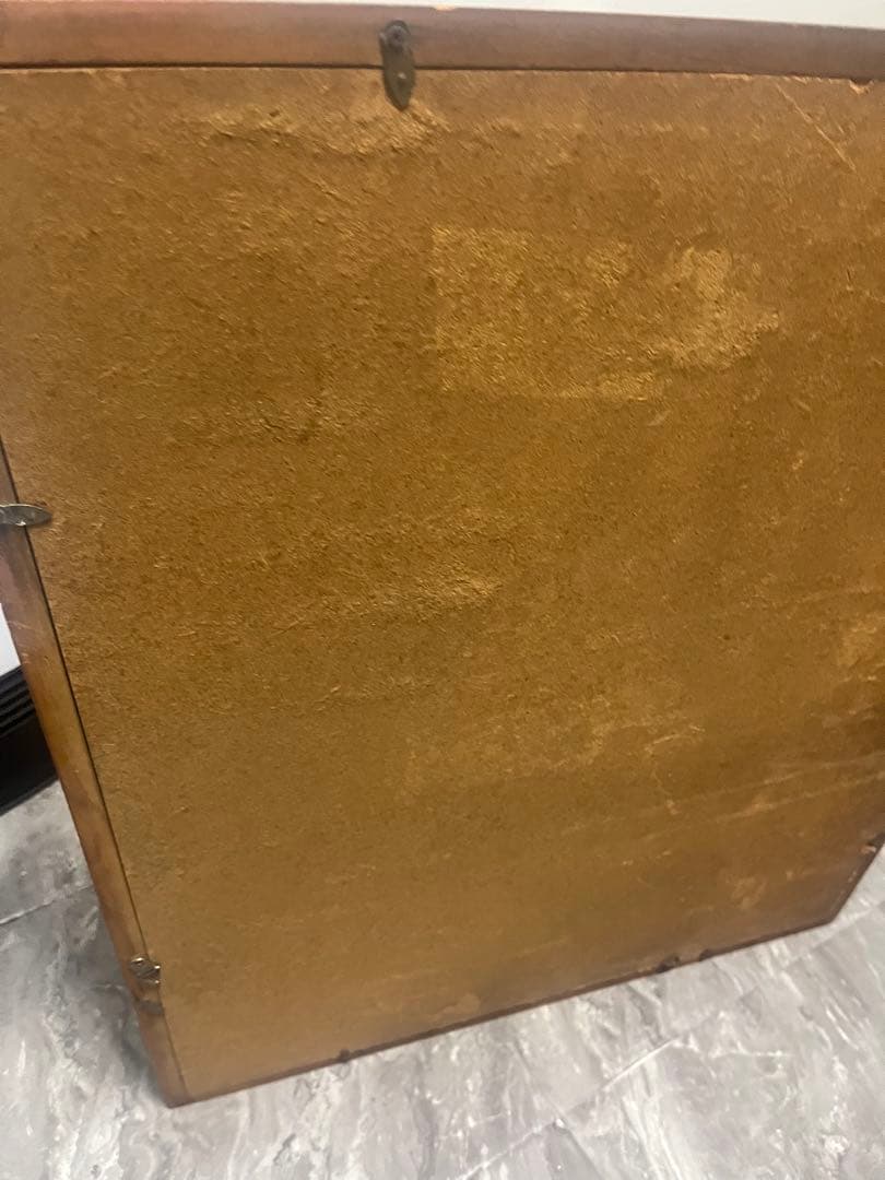 天然石絵画・貴石絵画・アンテーク美術工芸品／孔雀（クジャク］　昭和レトロ