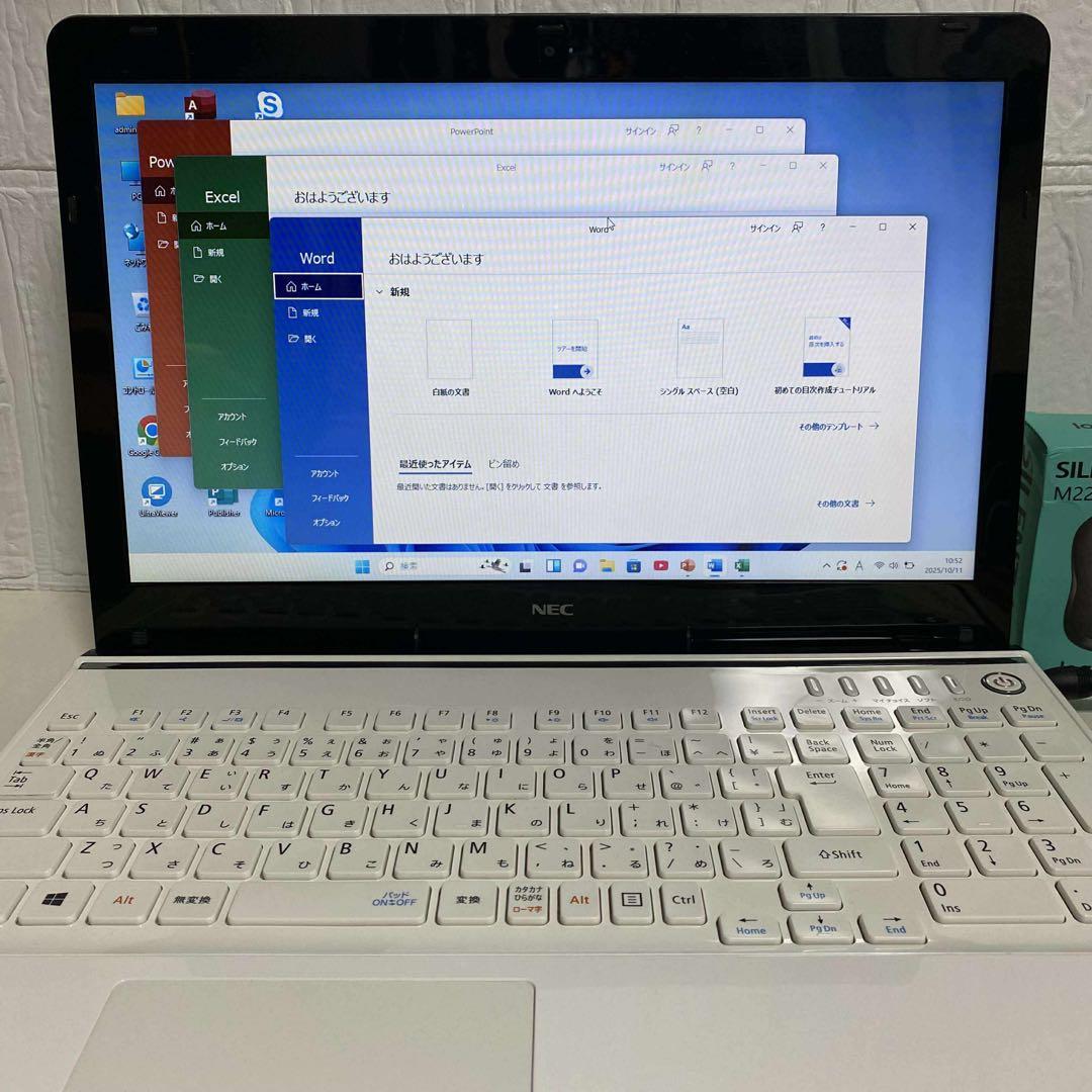 Windows11 オフィス2024年　BRUーRE SSD NECノートPC