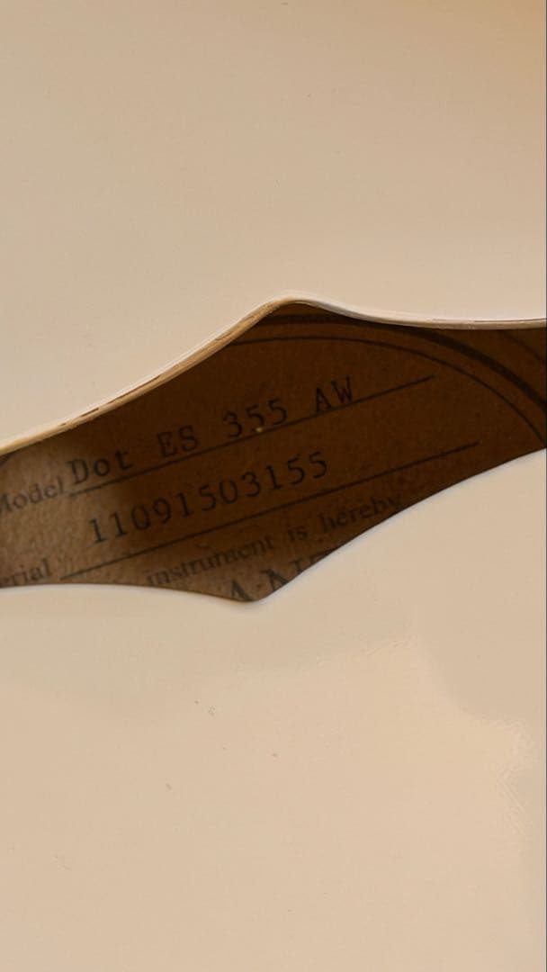 Epiphone ES-355 Alpine White ビグスビー