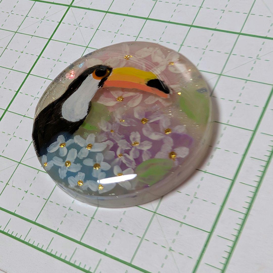 ゆきめい様　6.3 オニオオハシ　レジンヘアゴム　アジサイ