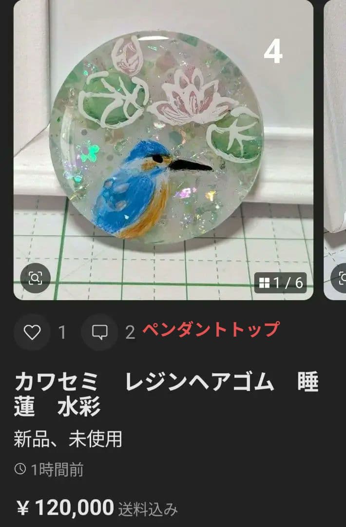 ゆきめい様　6.3 オニオオハシ　レジンヘアゴム　アジサイ