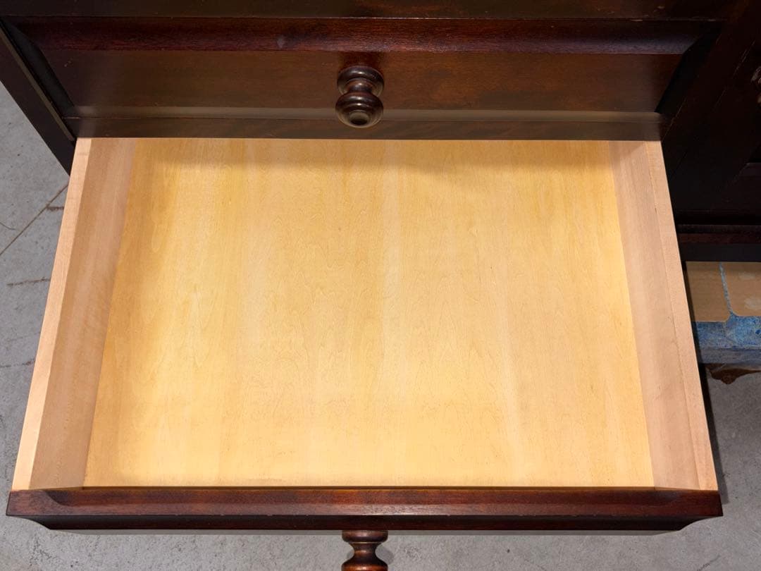 ☆GE237【中古品】北海道民芸 ビューロ 幅87cm　カバ材 机 デスク