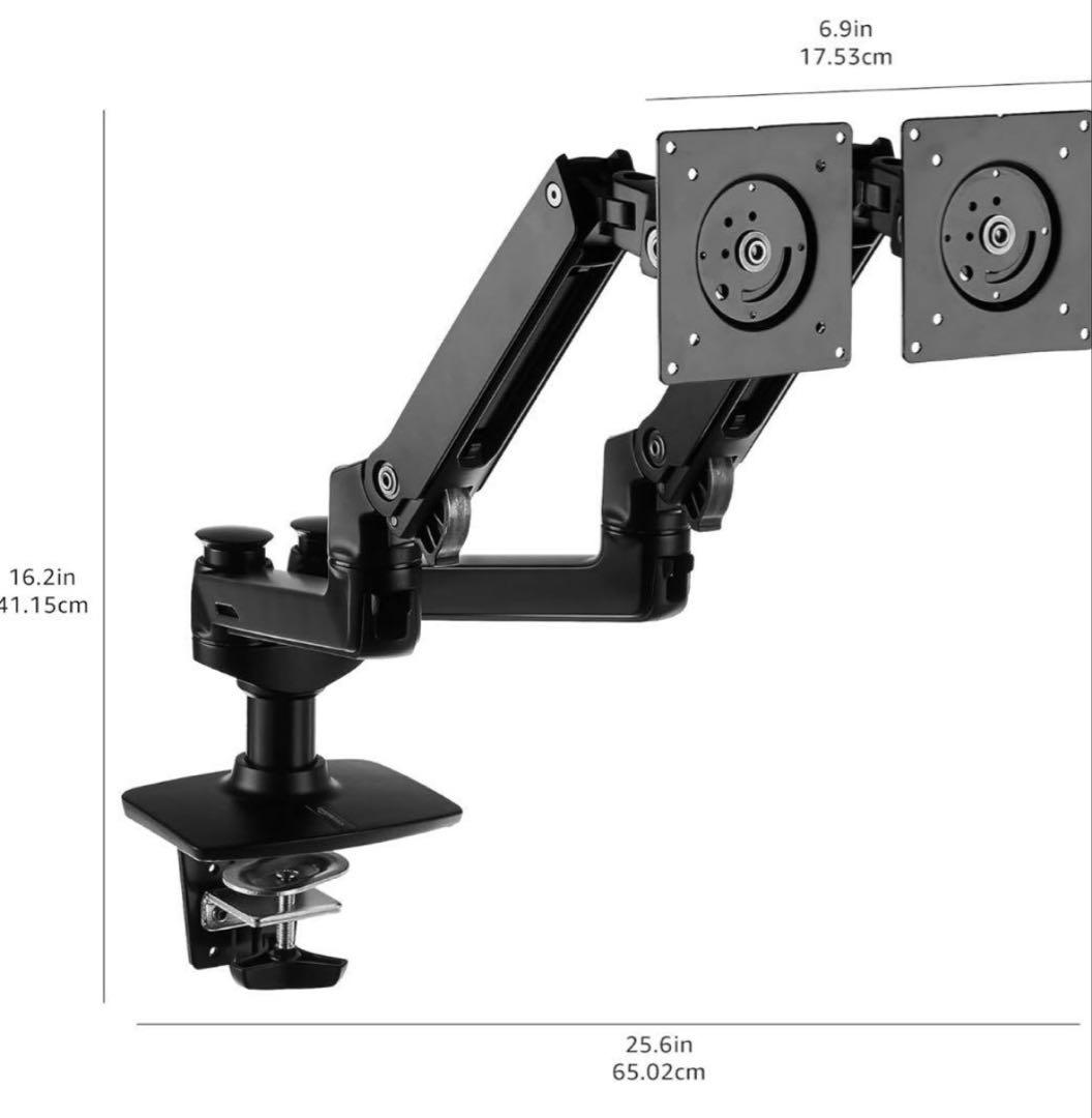 Amazonベーシック モニターアーム デュアル-ディスプレイタイプ 32インチ