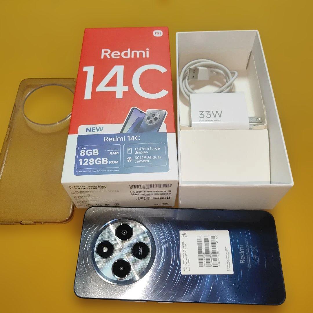 スマートフォン本体 Redmi 14C 4GB RAM 128GB ROM Starry Blue