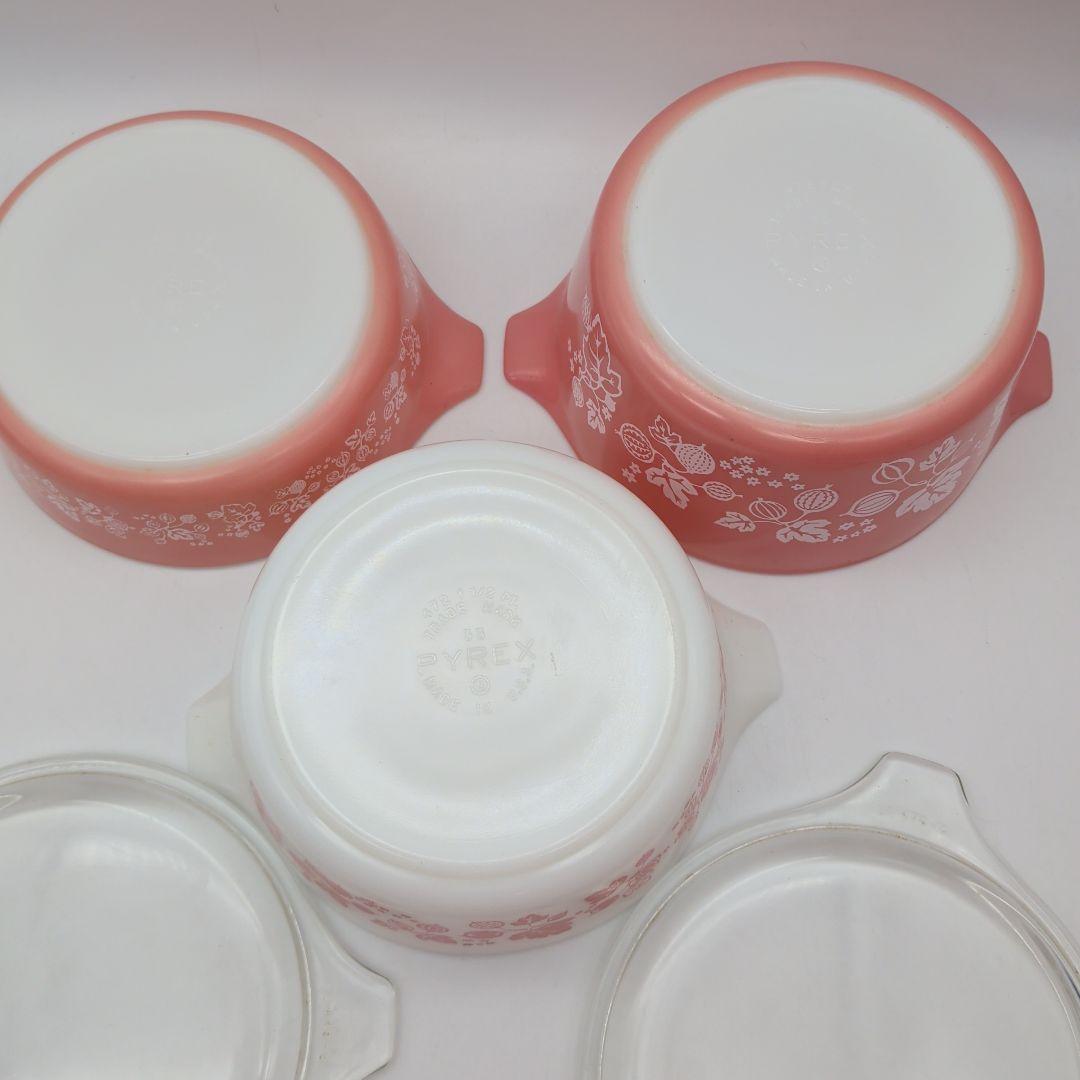 PYREX パイレックス オールドパイレックス グースベリー 昭和レトロ 3点
