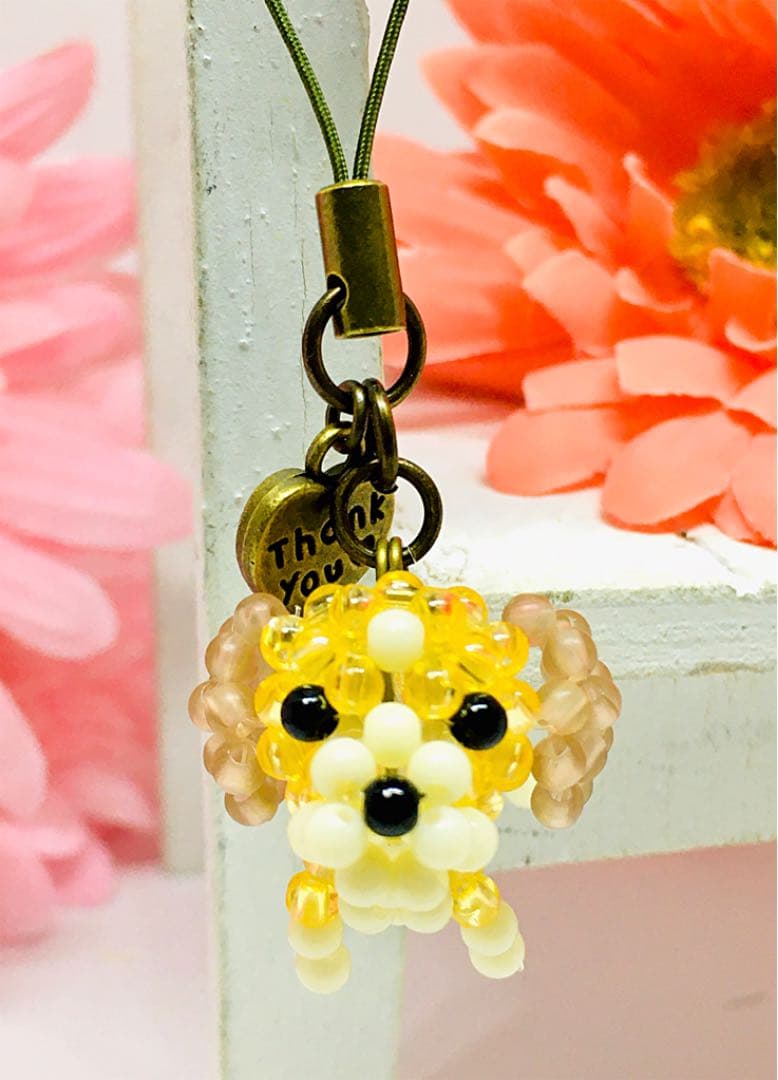 ☆専用品☆メッセージビーグル犬☆Thank you☆ビーズマスコット☆ストラップ