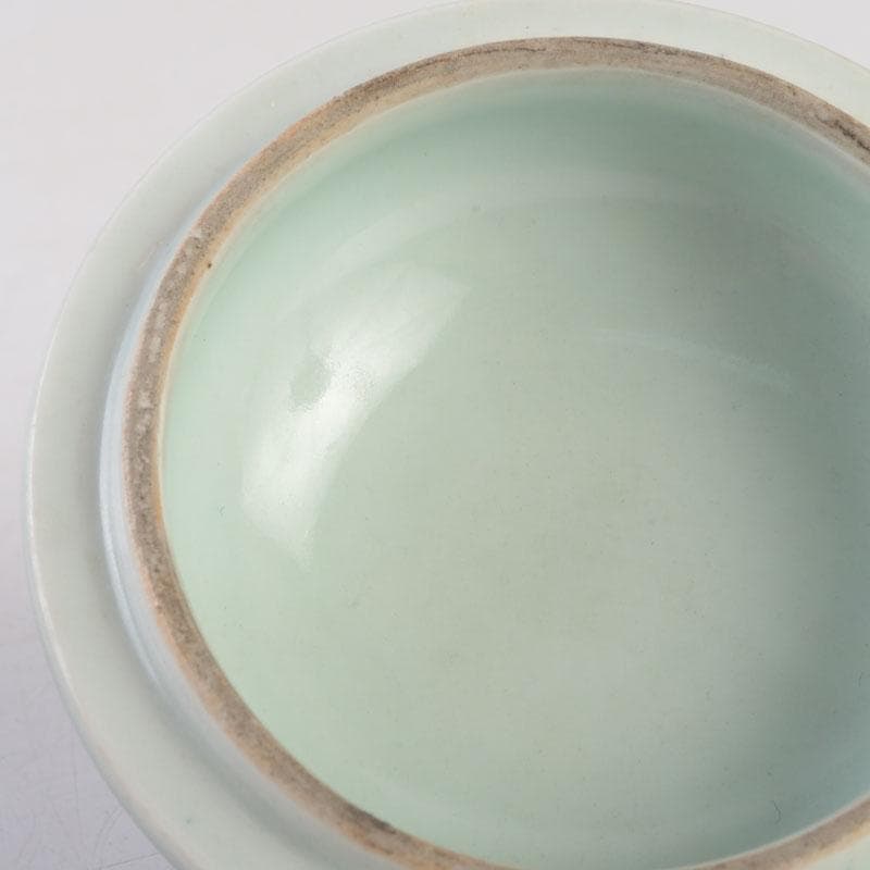 中国　大明宣徳年製款　青花花弁文　蓋香炉　C　A29