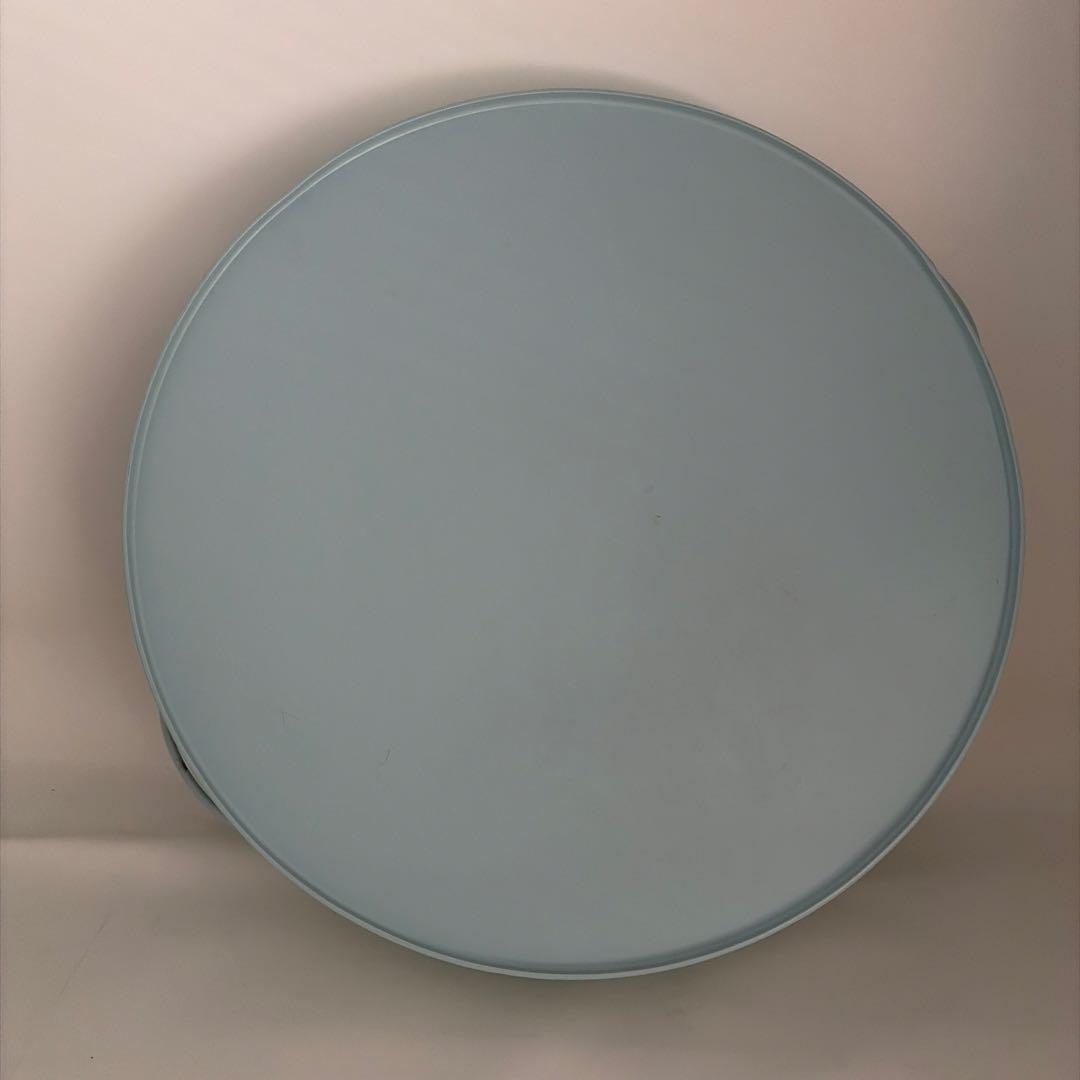 北欧デンマーク青いブリキ製円形トレイ特大サイズ新品未使用