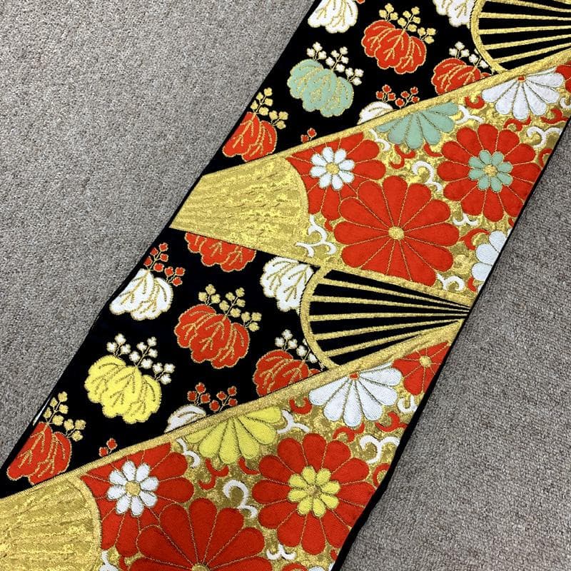 511ag79□七五三 七歳 女児 着物&袋帯 金彩 絞染め 花船 苺色□美品