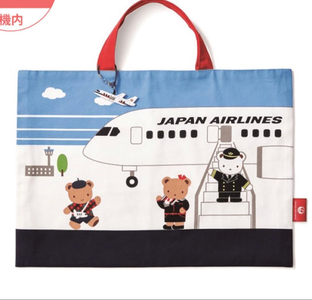 JAL ファミリア JALオリジナル レッスンバッグとミャクミャクコラボワッペン