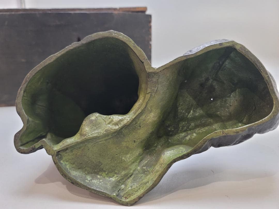 銅製 岩鶴置物 吉祥飾 DT815