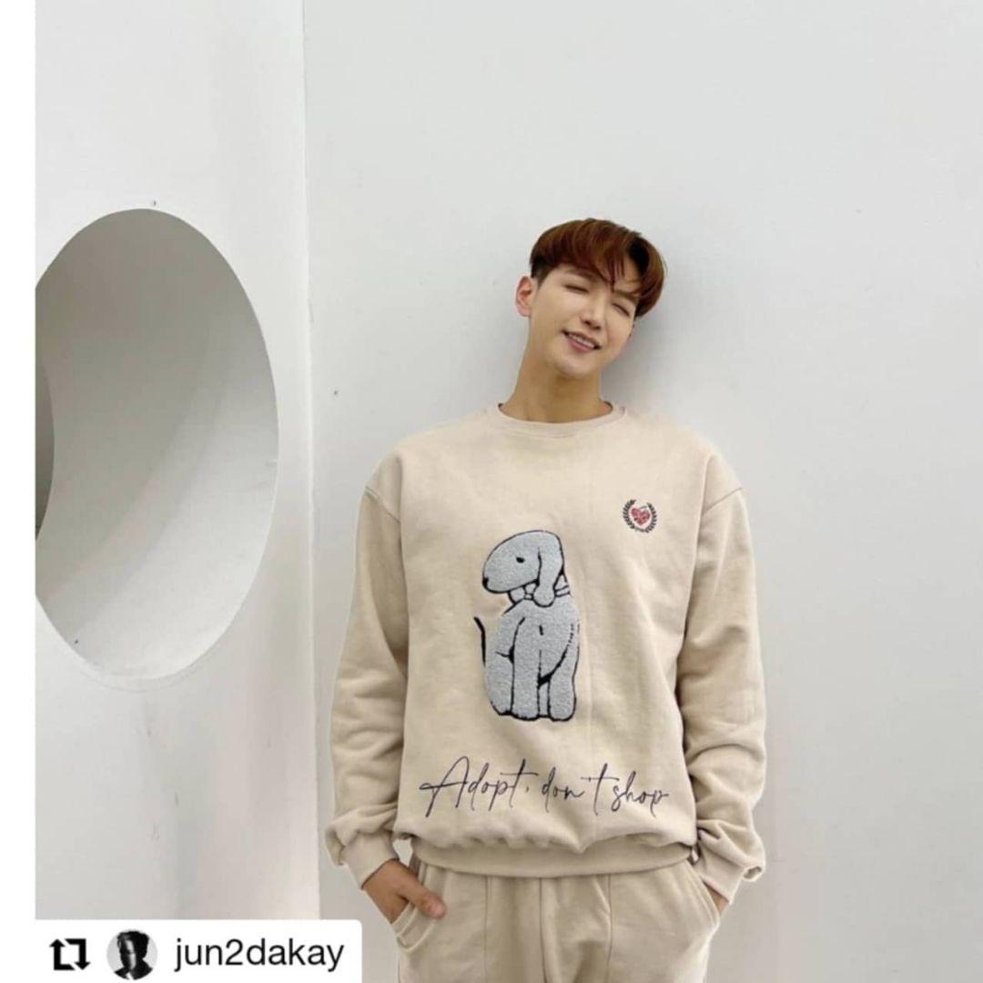 【韓国】2PM JUN. K X QREATE コラボ スウェットトレーナー
