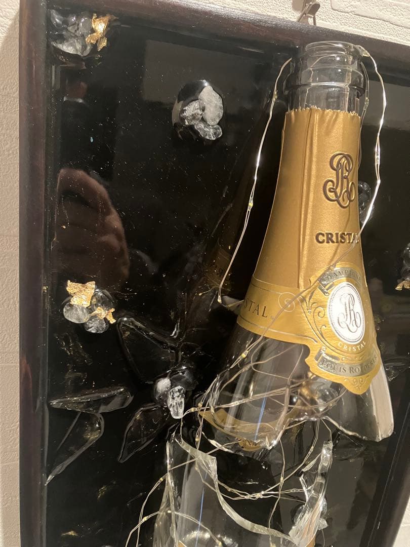 【即購入OK】一点物 高級シャンパンLEDレジンアート