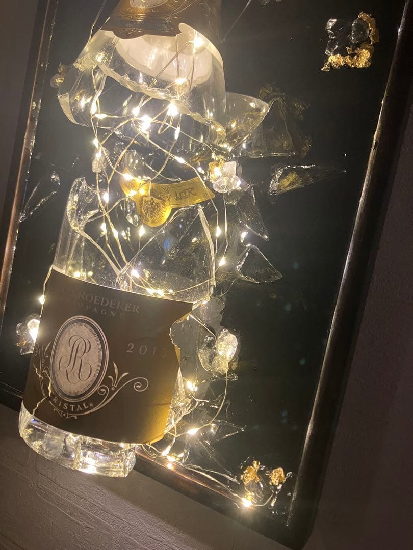 【即購入OK】一点物 高級シャンパンLEDレジンアート