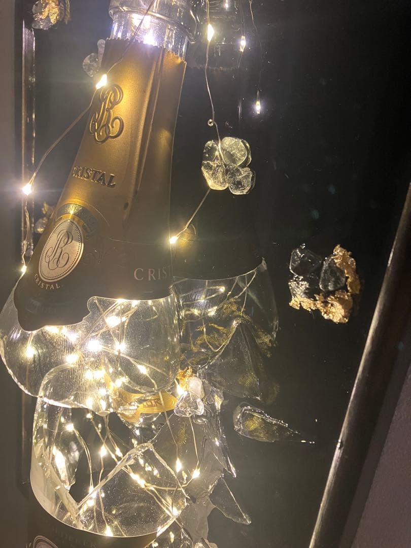 【即購入OK】一点物 高級シャンパンLEDレジンアート