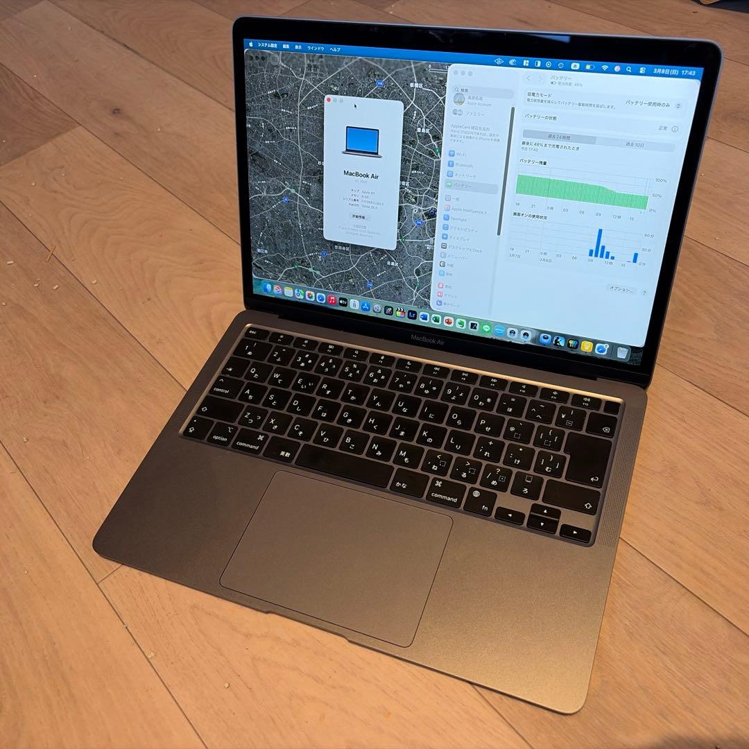 Apple MacBook Air M1 2020スペースグレイ