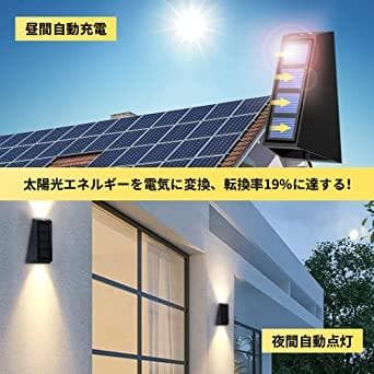 ソーラーライト 屋外 センサーライト 四個セット LEDガーデンライト IP65