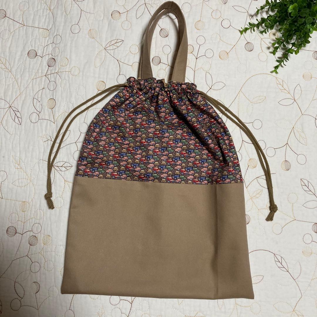 リバティ　ハンタートラック　3点セット　手提げ袋　上靴入れ　体操着袋　入園入学