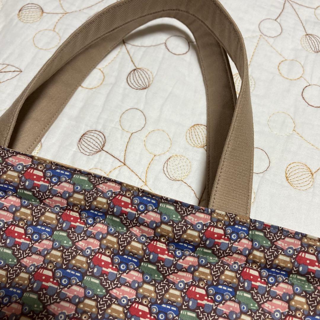 リバティ　ハンタートラック　3点セット　手提げ袋　上靴入れ　体操着袋　入園入学