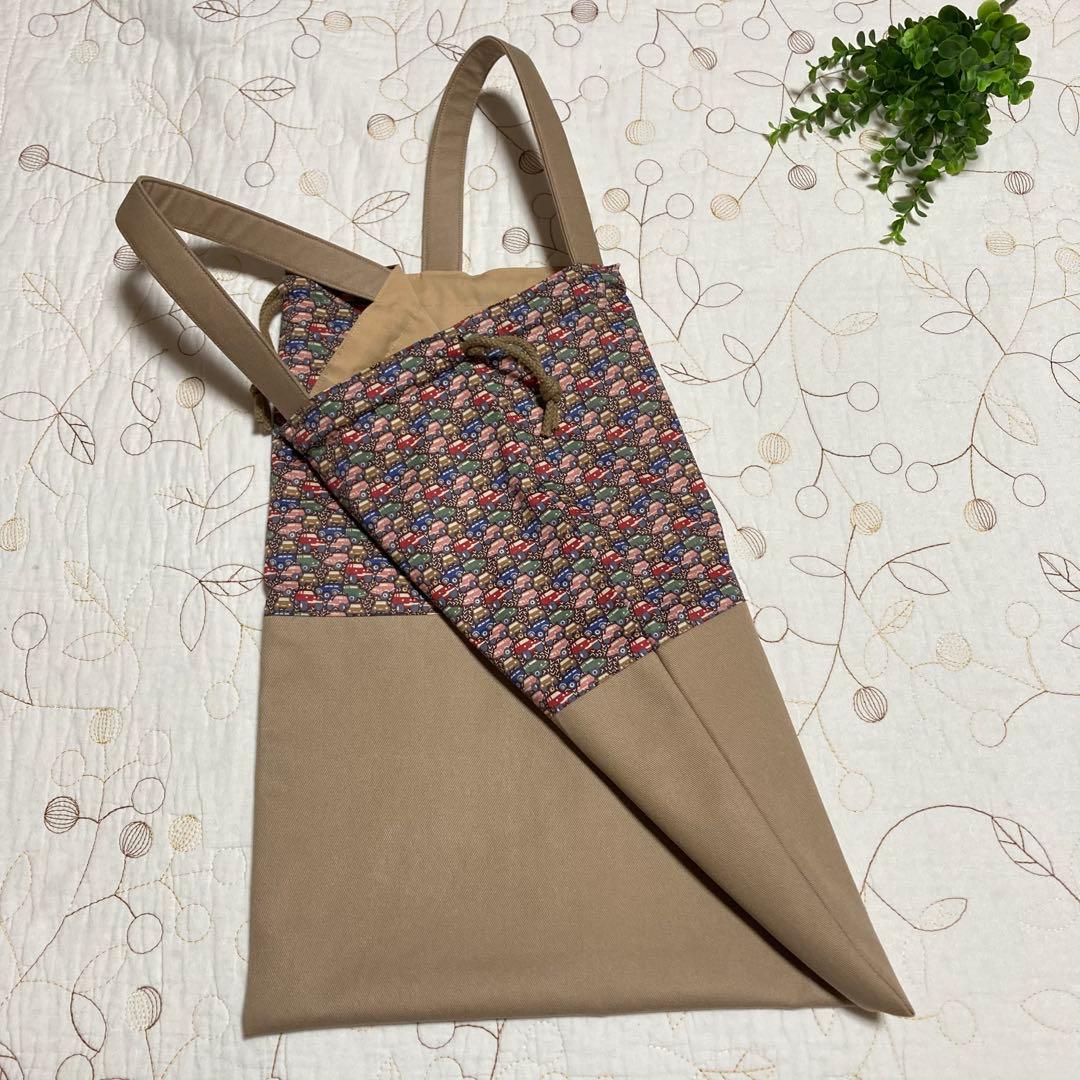 リバティ　ハンタートラック　3点セット　手提げ袋　上靴入れ　体操着袋　入園入学