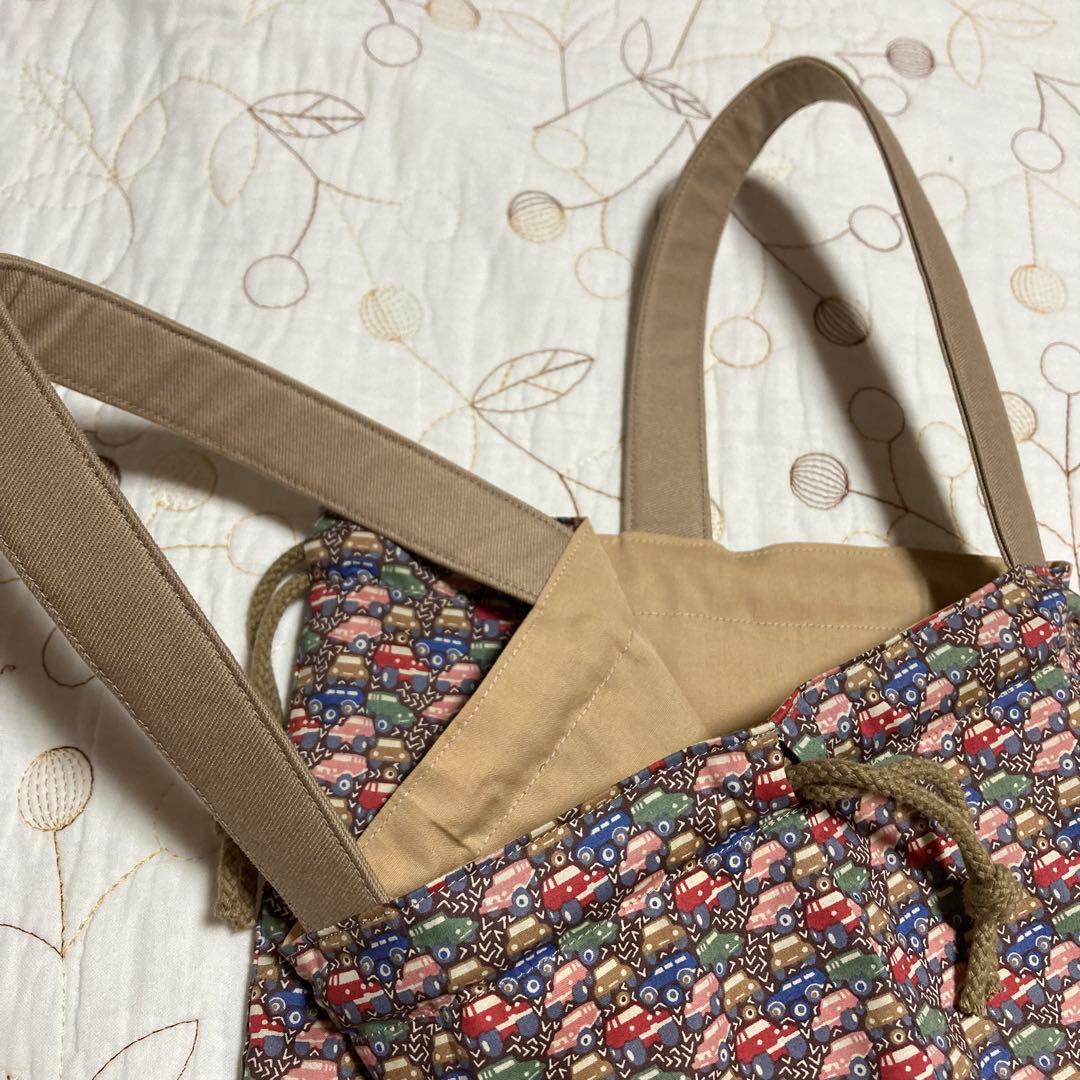 リバティ　ハンタートラック　3点セット　手提げ袋　上靴入れ　体操着袋　入園入学