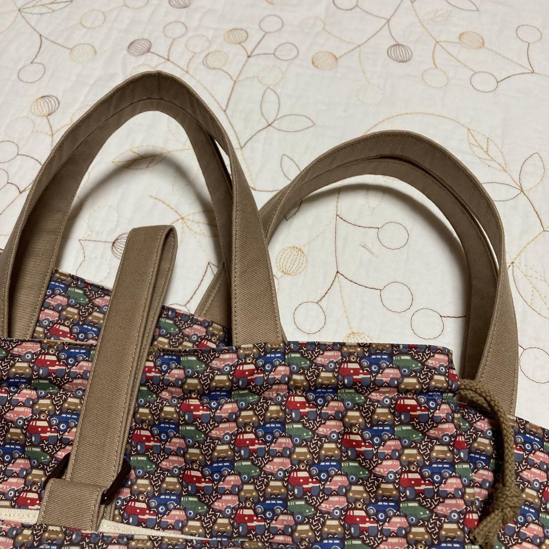 リバティ　ハンタートラック　3点セット　手提げ袋　上靴入れ　体操着袋　入園入学