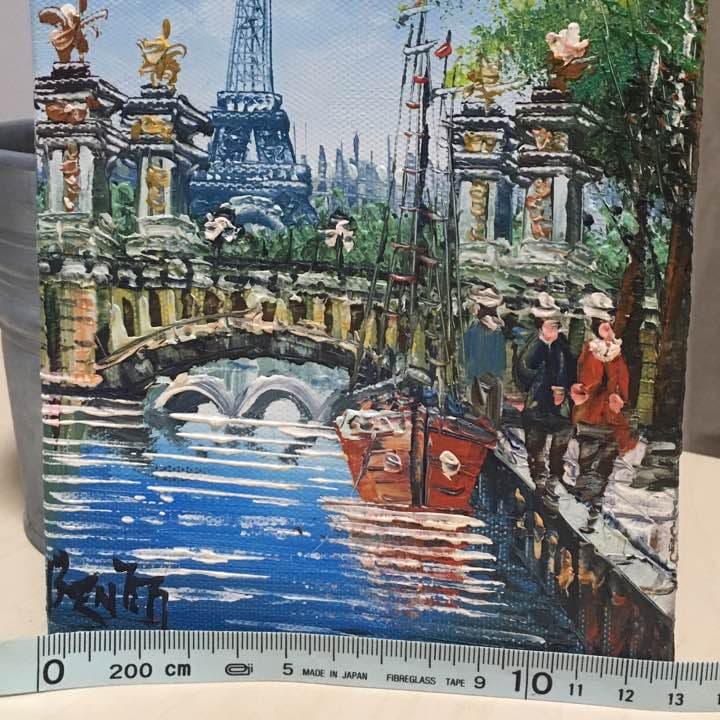 【値下げします】油絵☆フランス エッフェル塔
