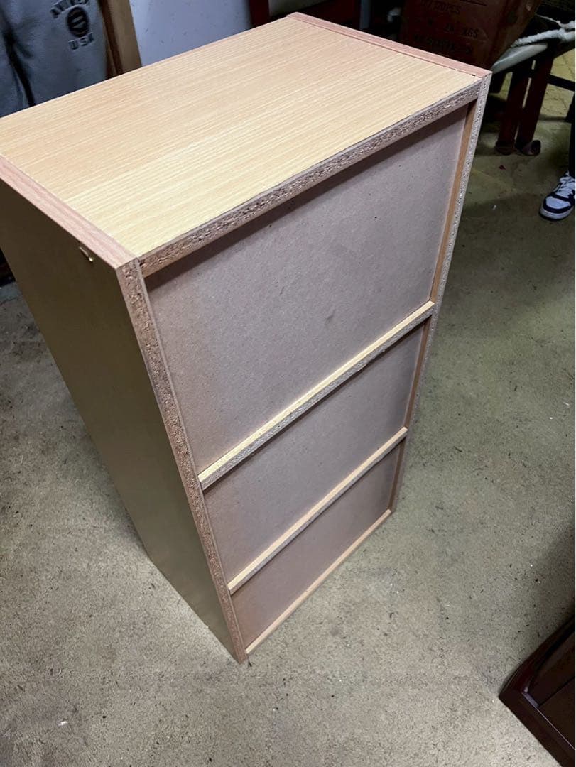 ナチュラル 3段カラーボックス