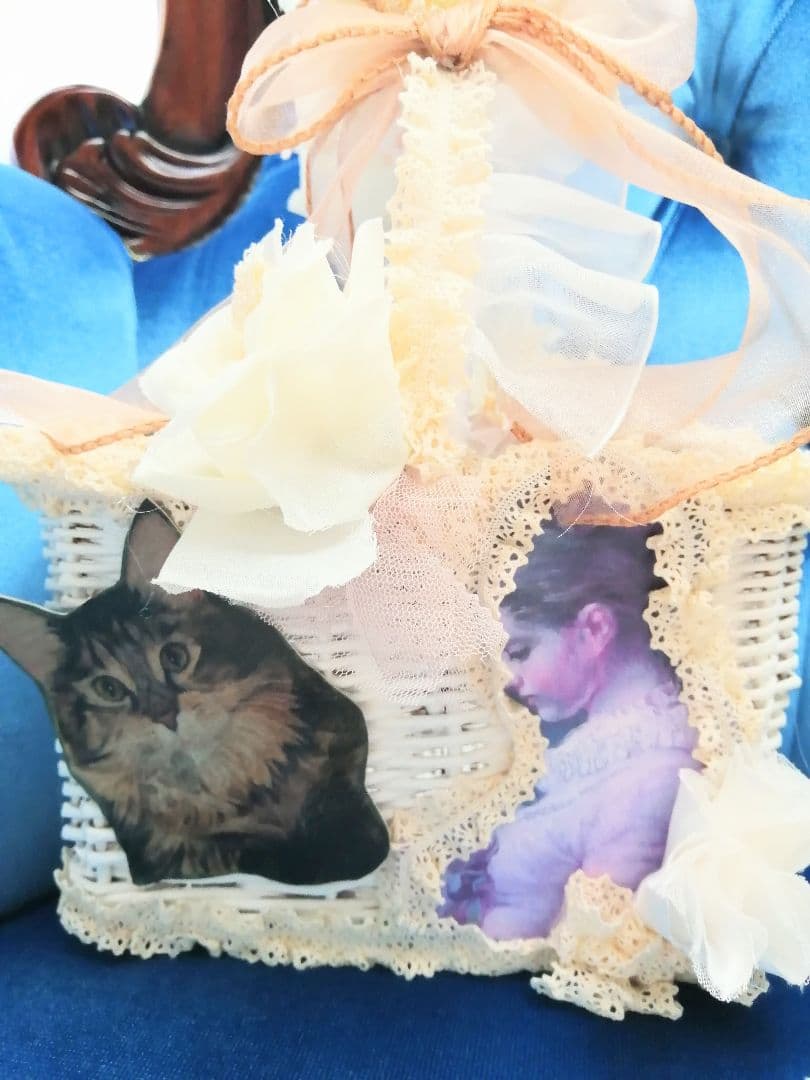 猫ちゃん♡お出かけパニエ♡バッグ♡可愛いセット♡ベビー♡ドール♡ぬいぐるみ♡
