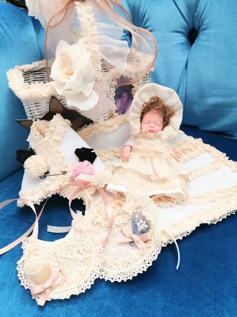 猫ちゃん♡お出かけパニエ♡バッグ♡可愛いセット♡ベビー♡ドール♡ぬいぐるみ♡