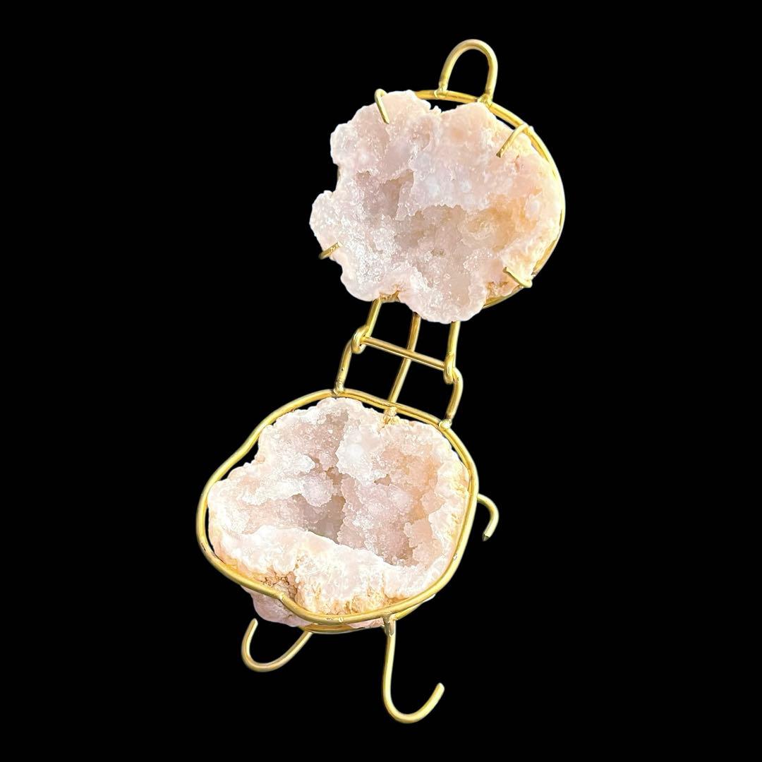 ジオード☆水晶原石☆インドの職人ハンドメイド☆リングピロー☆アクセサリー入れ