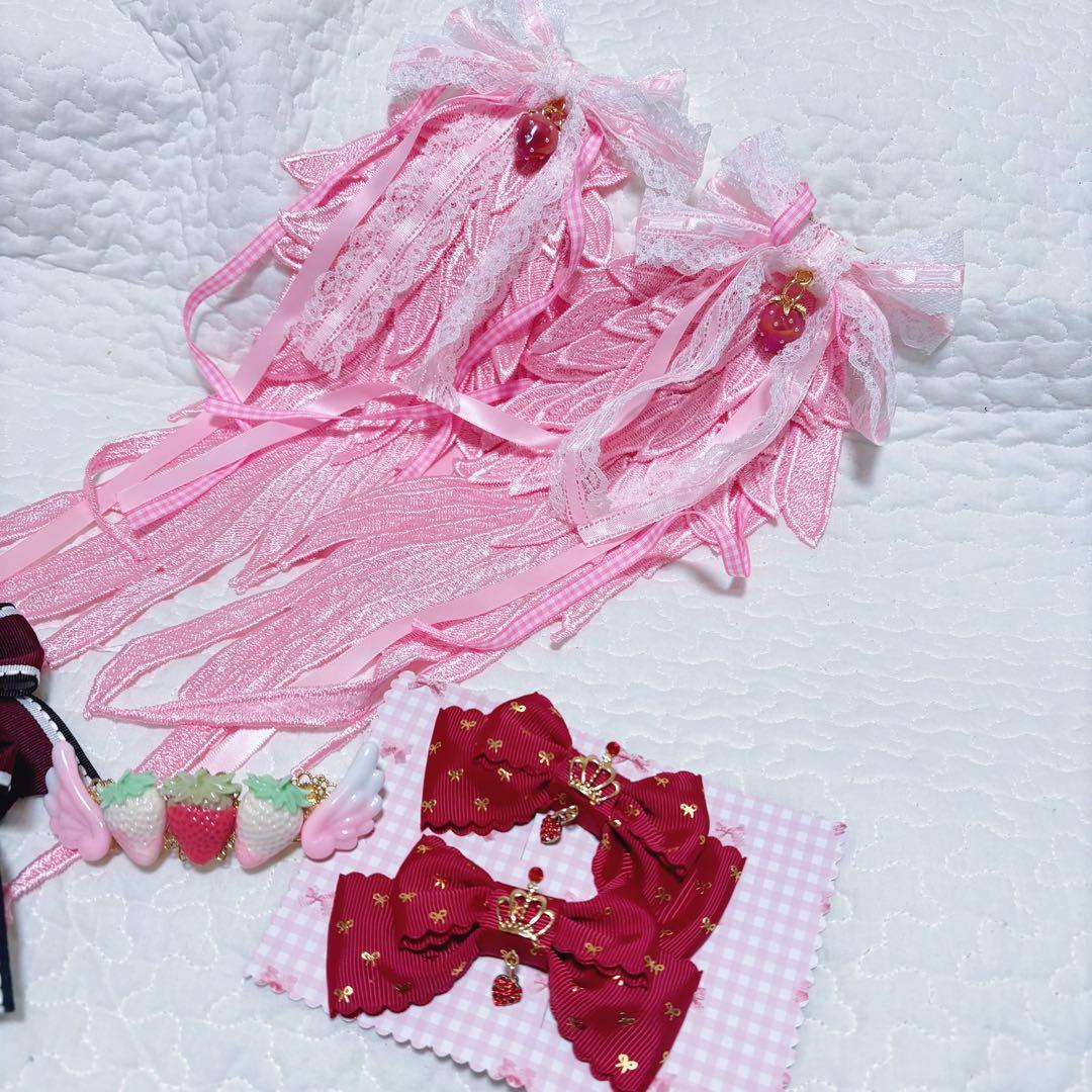 【28点セット売り】ピンク ハンドメイドアクセサリー ロリィタ 量産型 ガーリー