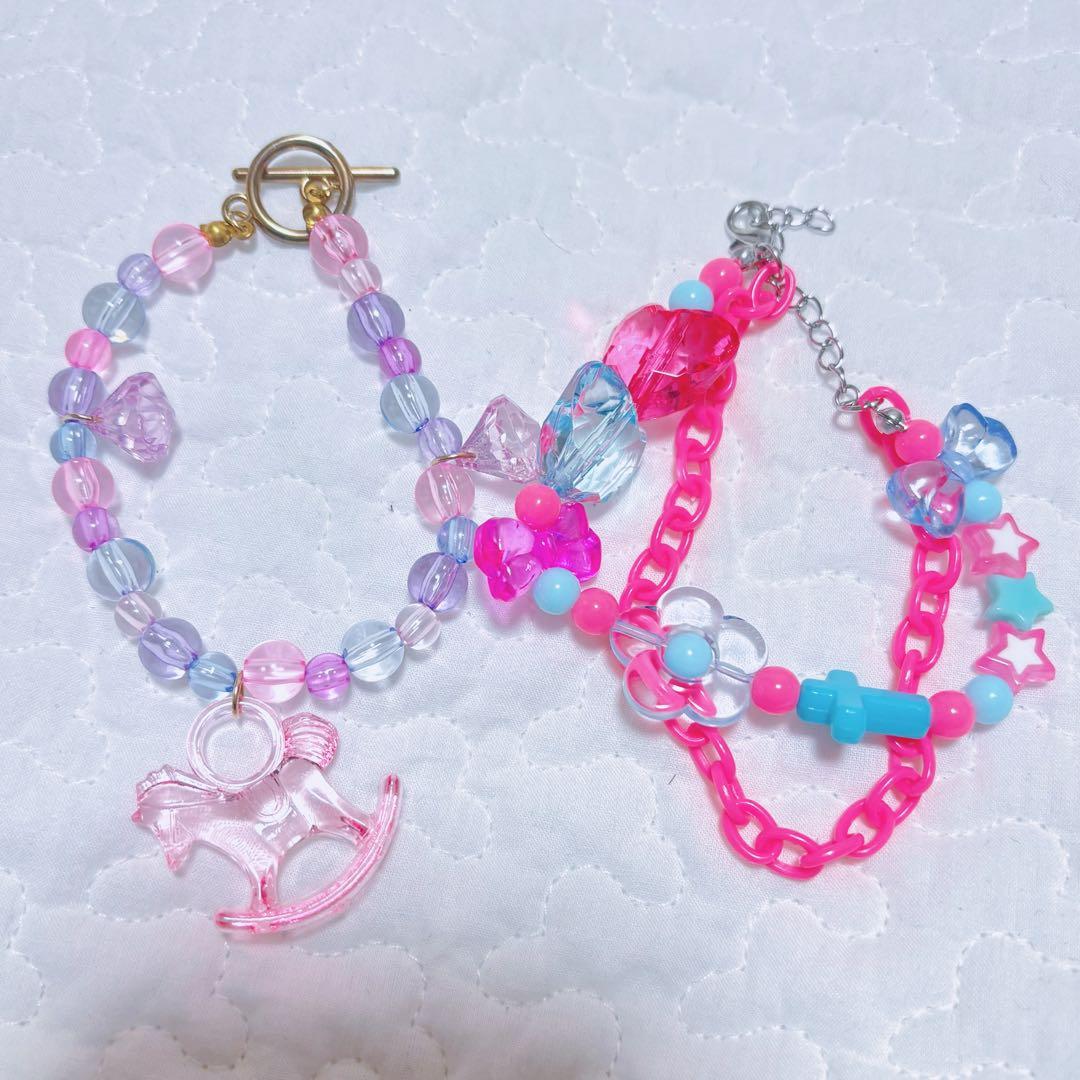 【28点セット売り】ピンク ハンドメイドアクセサリー ロリィタ 量産型 ガーリー