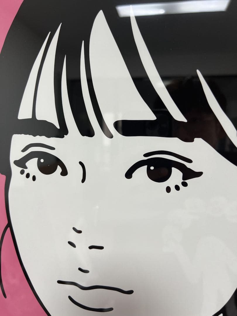額装付き　KYNE シルクスクリーン UNTITLED　PINK