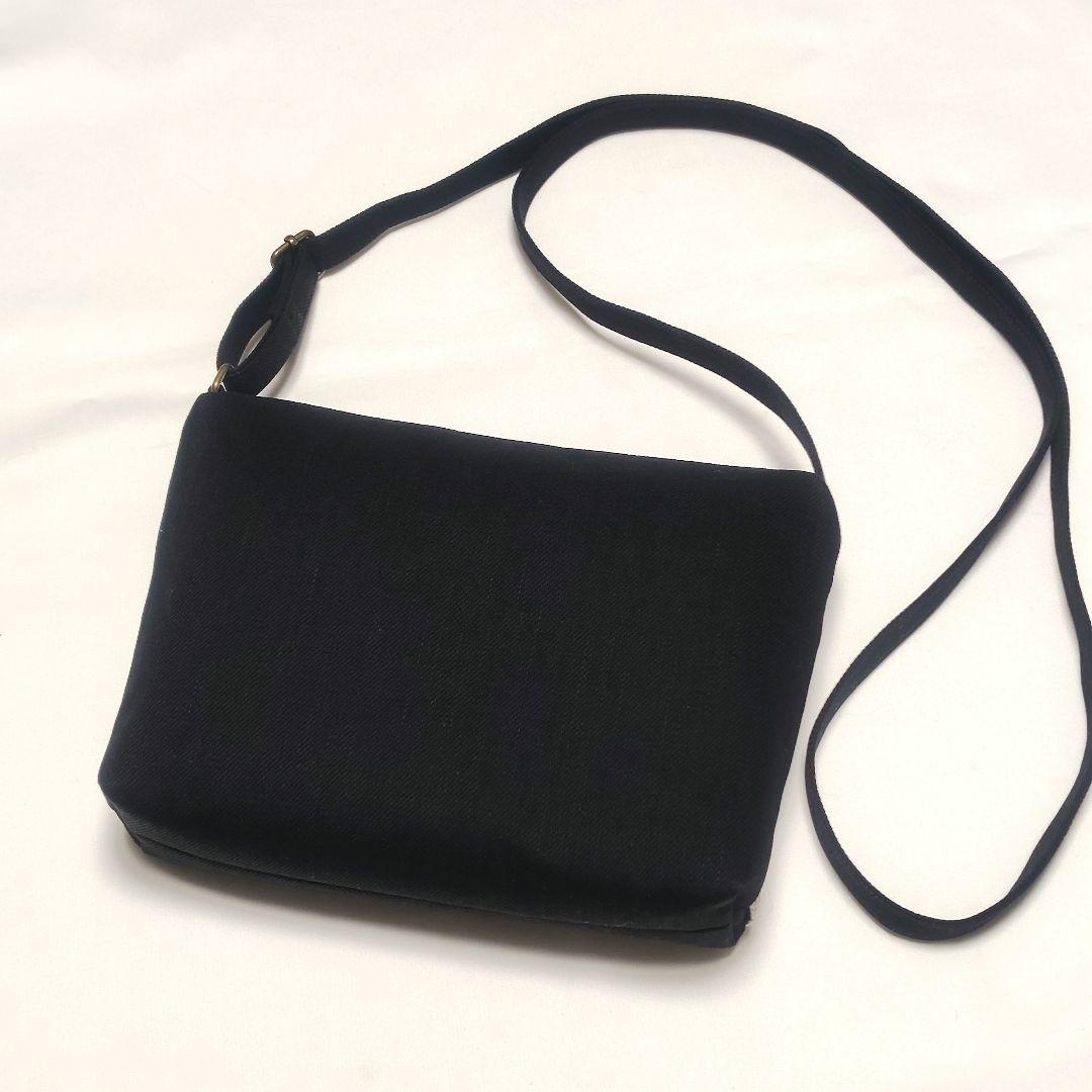 スクエアミニショルダーバッグとミニ財布☆BKデニム/淡いピンクのお花柄