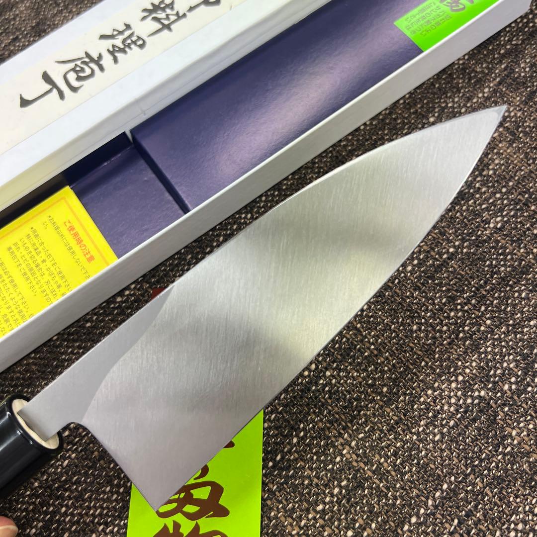 ★新品送料込左用堺打刃物はがね鍛造出刃包丁150mm左利き左片刃