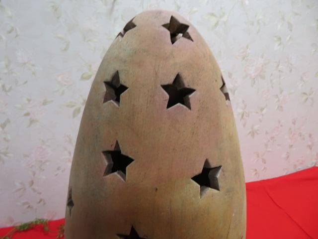 【ee1502/16】素焼　ガーデニングオブジェ　オーナメント　スターH67cm