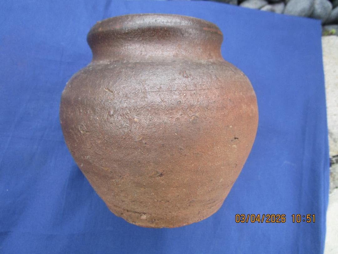 古備前　お歯黒壺　花器　うずくまる　花瓶　1個