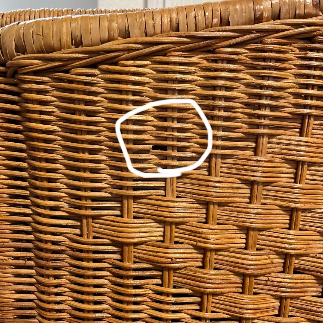 天然素材 蓋付き　ピクニックバスケット