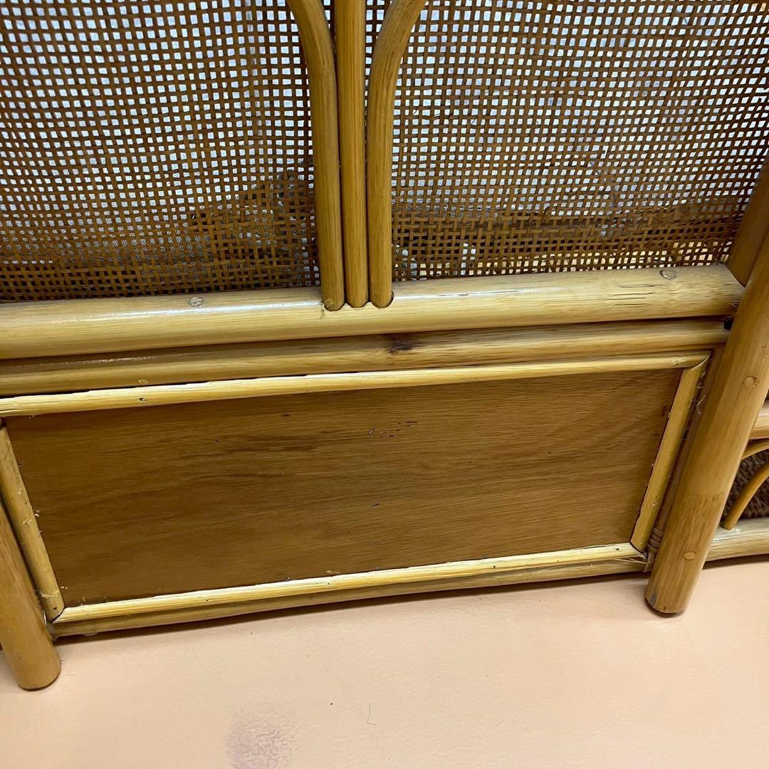 ラタン　籐　二人掛け　ソファ　レトロ　家具　インテリ