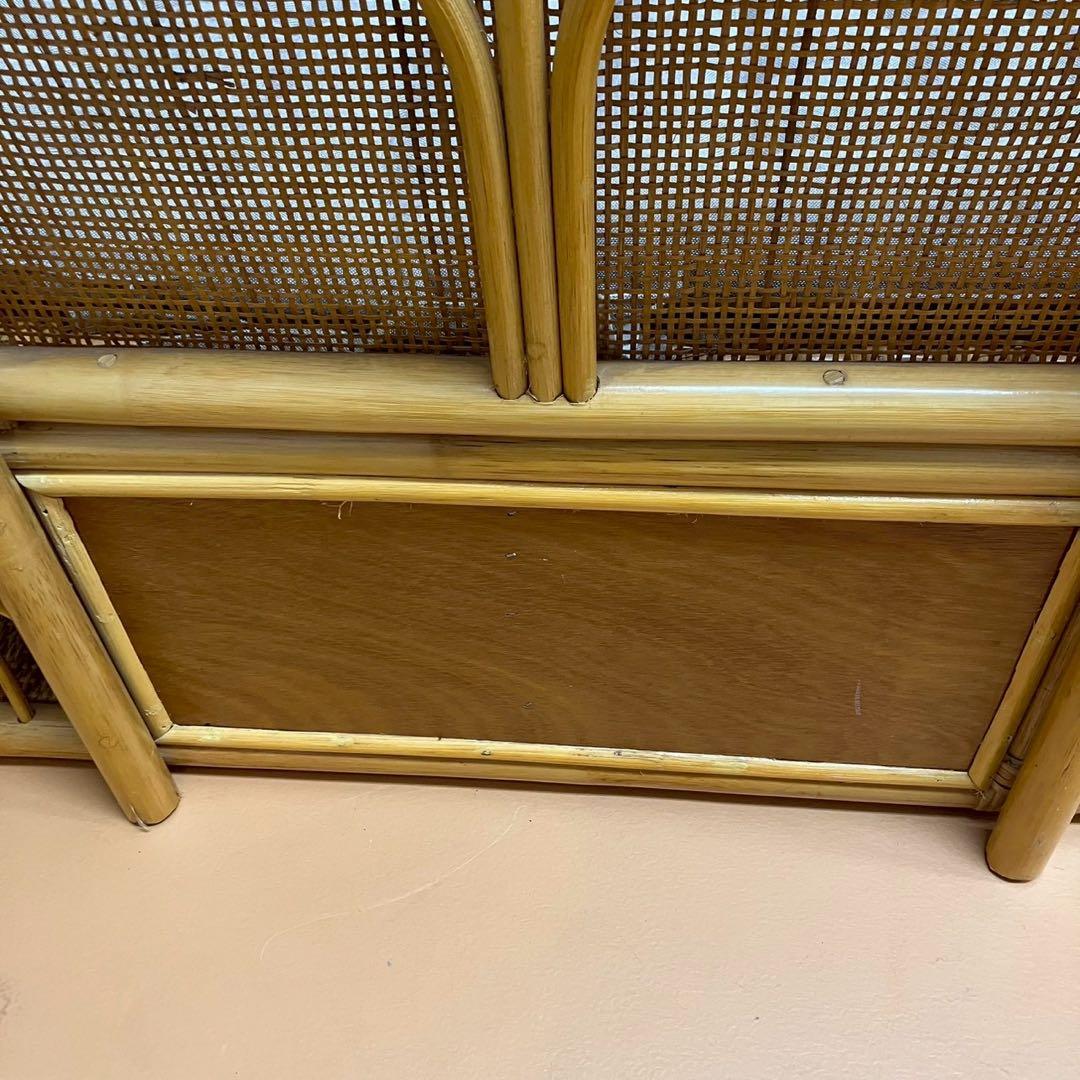 ラタン　籐　二人掛け　ソファ　レトロ　家具　インテリ