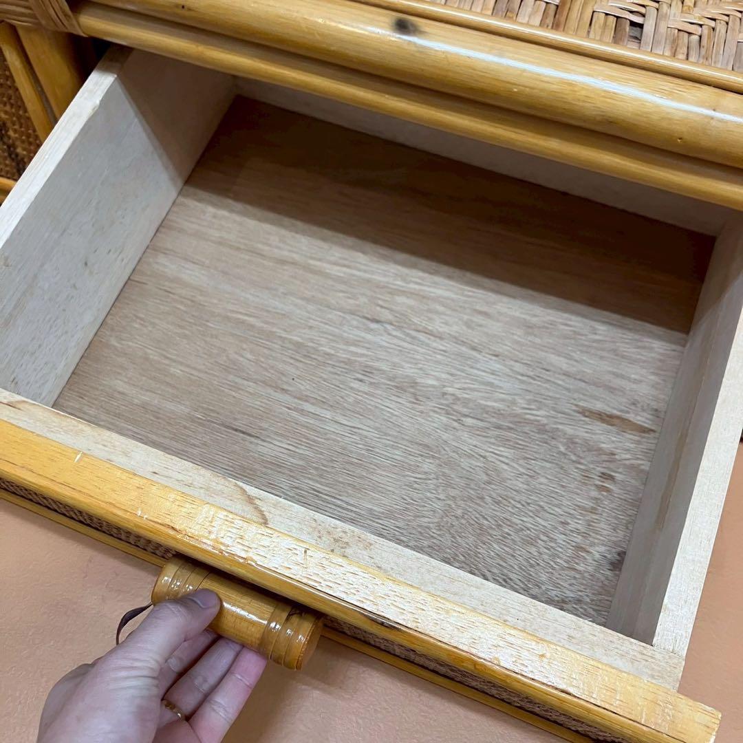 ラタン　籐　二人掛け　ソファ　レトロ　家具　インテリ