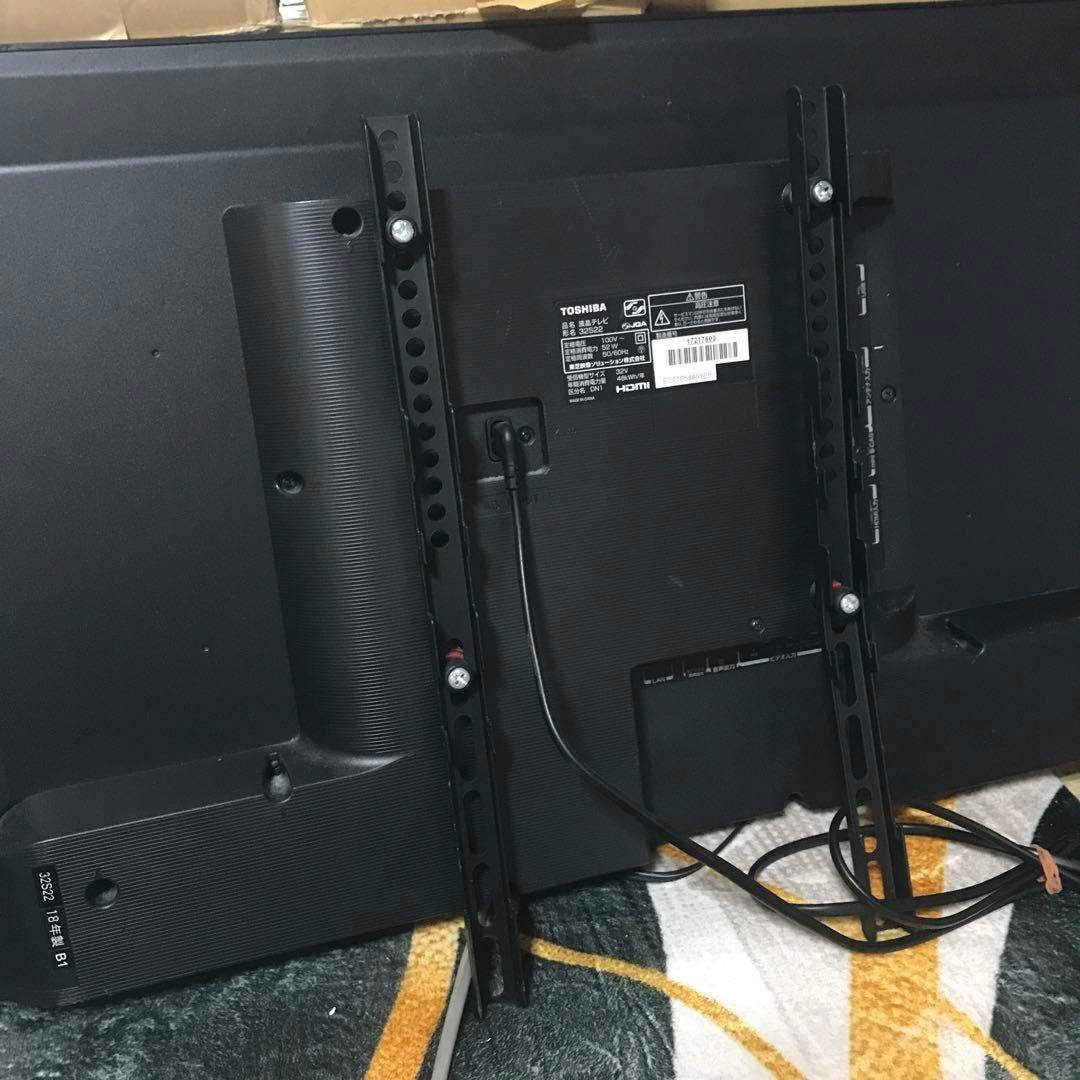 TOSHIBA 32V液晶テレビ 32S22 2018年製 リモコン付き