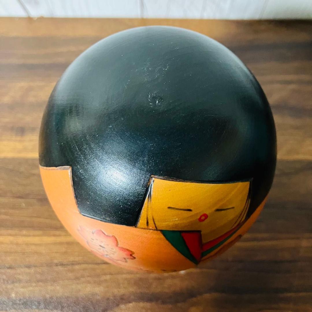 【希少】創作こけし 花見月 宮下はじめ作 内閣総理大臣賞受賞作家作品 伝統工芸