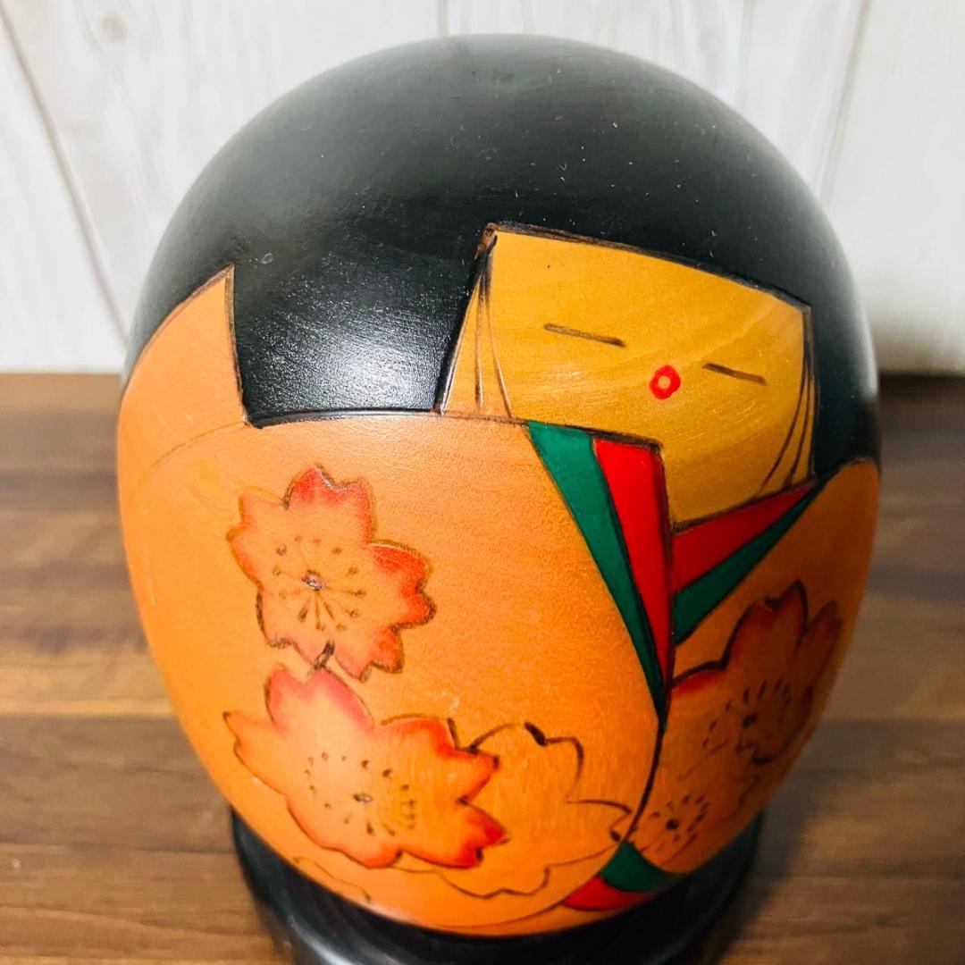 【希少】創作こけし 花見月 宮下はじめ作 内閣総理大臣賞受賞作家作品 伝統工芸