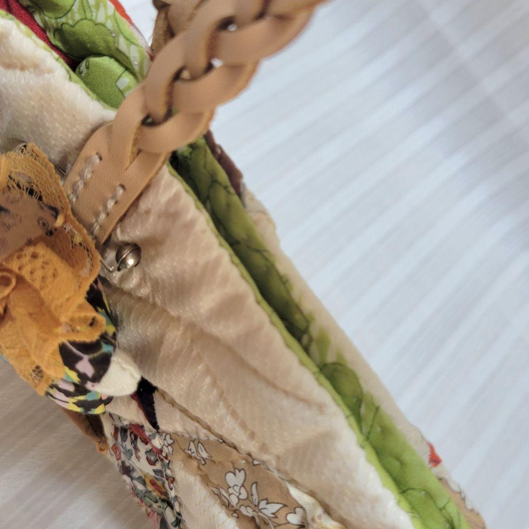 LIBERTY　リバティ　ピエロさんが付いたバック　パッチワークバック