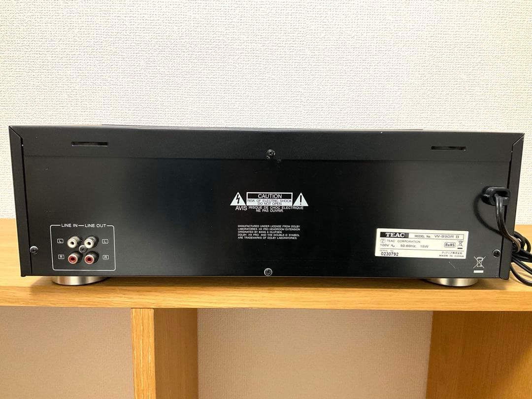 TEAC W-890R-B　カセットデッキ