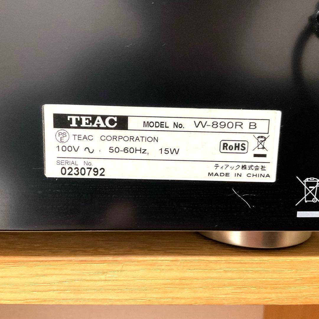 TEAC W-890R-B　カセットデッキ